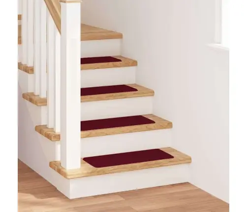 Kāpņu Pakāpieni Ar Lateksa Pamatni Bordo 25X60 Cm Vidaxl