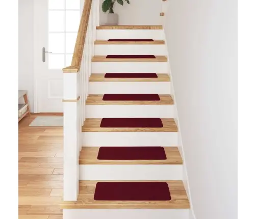 Kāpņu Pakāpieni Ar Lateksa Pamatni Bordo 25X60 Cm Vidaxl