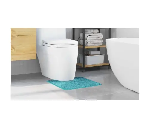 Vannas Paklājs U Formas Tirkīza 50X50 Cm Polipropilēns Neslīdošs Vidaxl