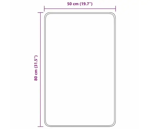 Vannas Paklājs Taisnstūra Apelsīnu 50X80 Cm Polipropilēns Neslīdošs Vidaxl