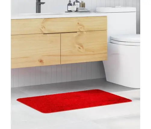 Pret-Slīdošs Vannas Paklājs Sarkana 60 X 90 Cm Pp Vidaxl