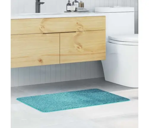 Pret-Slīdošs Vannas Paklājs Tirkīzzila 60 X 90 Cm Pp Vidaxl