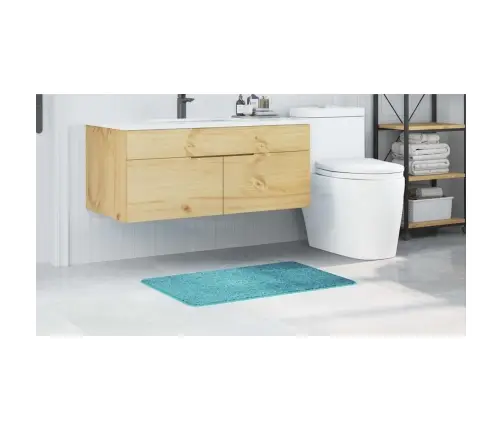 Pret-Slīdošs Vannas Paklājs Tirkīzzila 60 X 90 Cm Pp Vidaxl