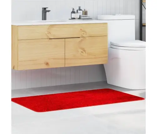 Pret-Slīdošs Vannas Paklājs Sarkana 70 X 120 Cm Pp Vidaxl