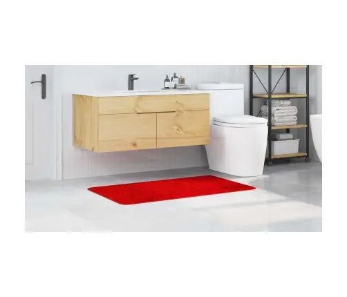 Pret-Slīdošs Vannas Paklājs Sarkana 70 X 120 Cm Pp Vidaxl
