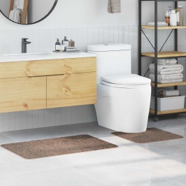 Antislip Vannas Paklāju Komplekts 2 Pcs Brūna Pp Vidaxl