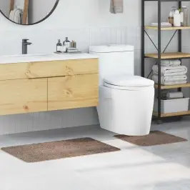 Antislip Vannas Paklāju Komplekts 2 Pcs Brūna Pp Vidaxl