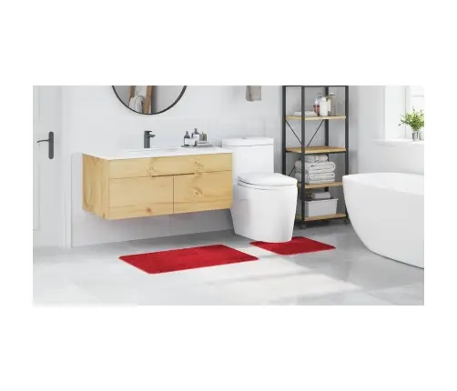Libisemiskindel Vannimatti Komplekt 2 Pcs Punane Pp
