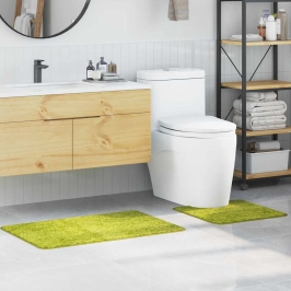 Antislip Vannas Paklāju Komplekts 2 Pcs Zaļa Pp Vidaxl