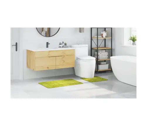 Antisklidus Vonios Kilimėlių Rinkinys 2 Pcs Žalia Pp