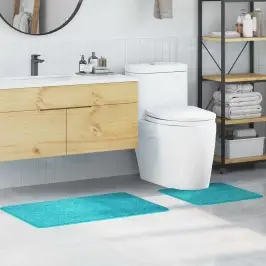 Antislip Vannas Paklāju Komplekts 2 Pcs Tirkīzzila Pp Vidaxl