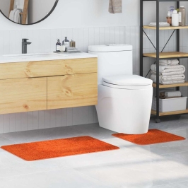 Antislip Vannas Paklāju Komplekts 2 Pcs Oranža Pp Vidaxl