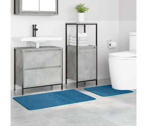 Antisklidus Vonios Kilimėlių Rinkinys 2 Pcs Mėlyna Pp