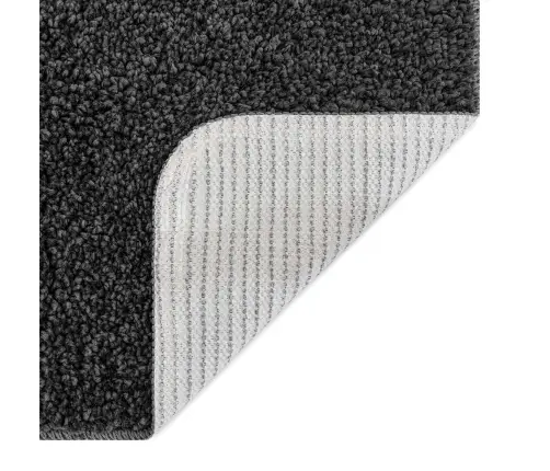 3 Daļu Vannas Paklāju Komplekts Tumši Pelēks Polipropilēns Neslīdošs Vidaxl