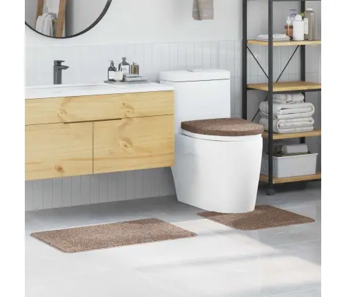 3 Daļu Vannas Paklāju Komplekts Brūns Polipropilēns Neslīdošs Vidaxl