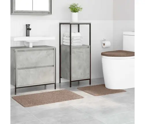 3 Daļu Vannas Paklāju Komplekts Brūns Polipropilēns Neslīdošs Vidaxl