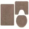 Antisklidus Vonios Kilimėlių Rinkinys 3 Pcs Ruda 50 X 50 Cm Pp