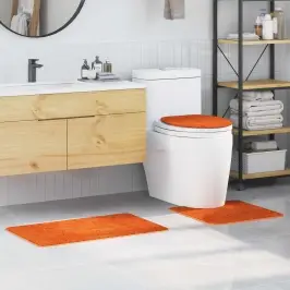 Antislip Vannas Paklāju Komplekts 3 Pcs Oranža Pp Vidaxl
