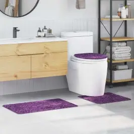 Antisklidus Vonios Kilimėlių Rinkinys 3 Pcs Violetinė