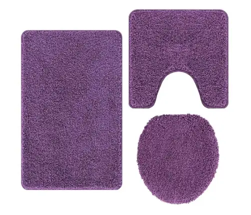 Libisemiskindel Vannimatti Komplekt 3 Pcs Lilla 50 X 50 Cm Pp