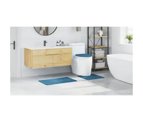 Libisemiskindel Vannimatti Komplekt 3 Pcs Sinine 50 X 50 Cm Pp