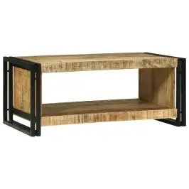 Kafijas Galdiņš 90 X 50 X 38 Cm Masīvs, Neapstrādāts Mango Koks Vidaxl