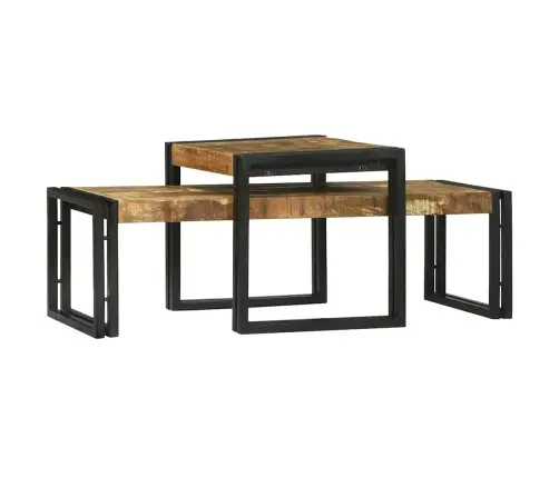 Kafijas Galdiņš 2 Pcs Brūna 48 X 40 X 40 Cm Mango Masīvkoks Vidaxl Kafijas Galdiņš 2 Pcs Brūna 48 X 40 X 40 Cm Mango Masīvkoks Vidaxl