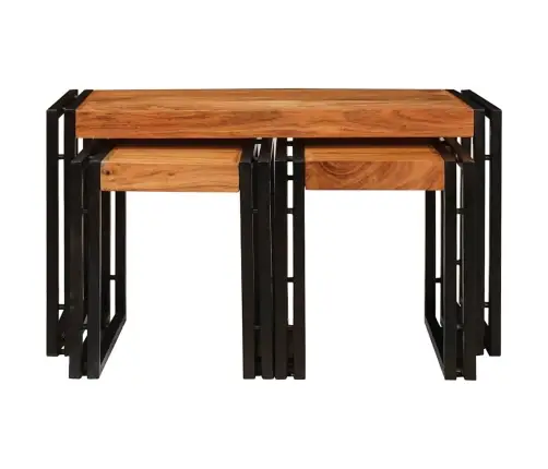 Pabaigos Staliukų Ruda Ir Juoda Akacijos Medienos Masyvas