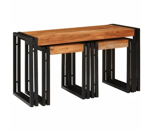 Pabaigos Staliukų Ruda Ir Juoda Akacijos Medienos Masyvas