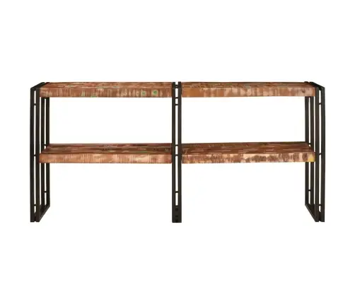 Konsoollaud Riiuliga Mitmevärviline Tugev Taastatud Puit