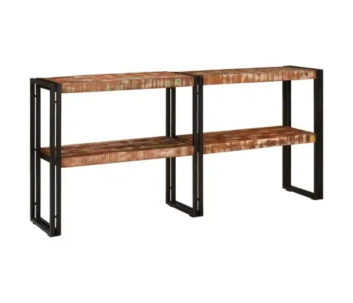 Konsoollaud Riiuliga Mitmevärviline Tugev Taastatud Puit