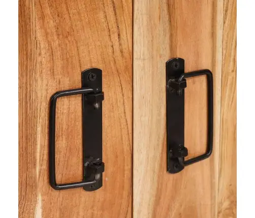 Šoninė Spinta Su Durimis Kietos Akacijos Medienos Ir Metalo