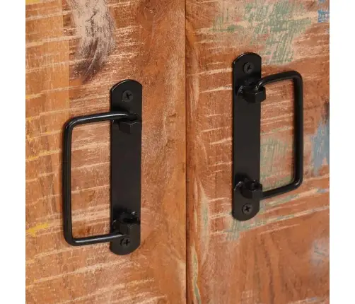 Šoninė Spinta Su Durimis Ruda Kietas Antrinis Medis Ir Metalas