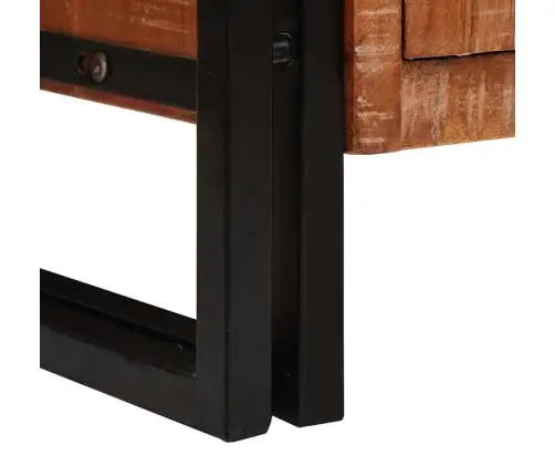 Šoninė Spinta Su Durimis Ruda Kietas Antrinis Medis Ir Metalas