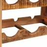 Vīna Plaukts Brūna 100 X 45 X 33 Cm Ciets Raupjais Mango Koks Vidaxl