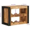 Vīna Plaukts Brūna 100 X 45 X 33 Cm Ciets Raupjais Mango Koks Vidaxl