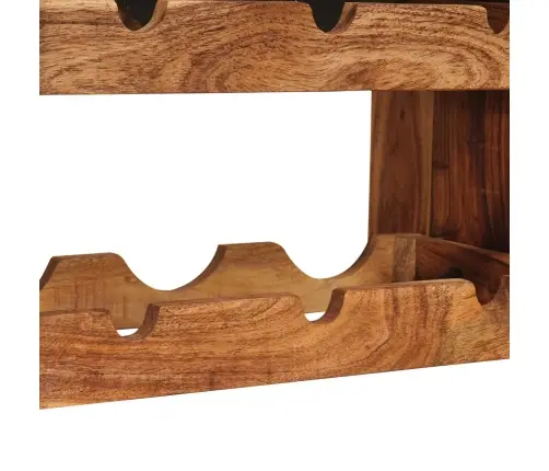 Vīna Plaukts Brūna 100 X 45 X 33 Cm Cietā Akācijas Koks Vidaxl