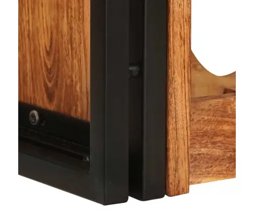 Vīna Plaukts Brūna 100 X 45 X 33 Cm Cietā Akācijas Koks Vidaxl