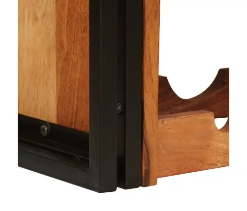 Vīna Plaukts Brūna 100 X 45 X 33 Cm Cietā Akācijas Koks Vidaxl