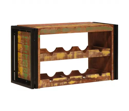 Vīna Plaukts Brūna 100 X 45 X 33 Cm Ciets Atjaunots Koks Vidaxl