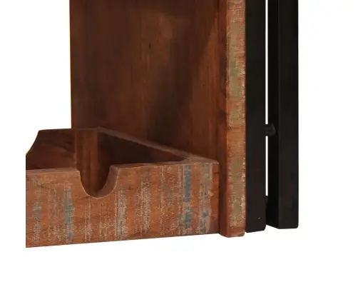 Vīna Plaukts Brūna 100 X 45 X 33 Cm Ciets Atjaunots Koks Vidaxl