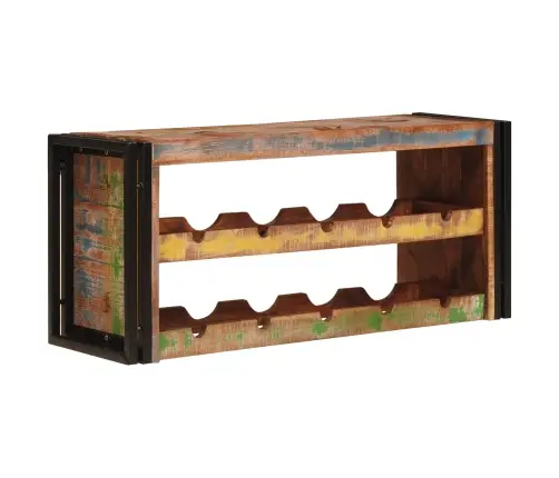 Vīna Plaukts Brūna 100 X 45 X 33 Cm Ciets Atjaunots Koks Vidaxl