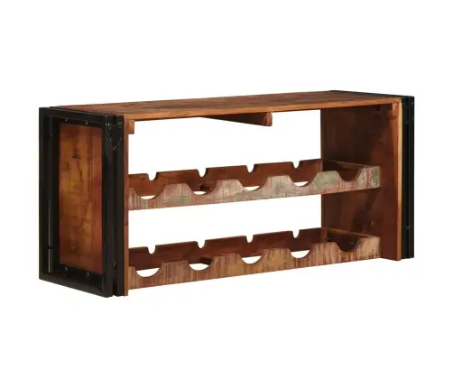 Vīna Plaukts Brūna 100 X 45 X 33 Cm Ciets Atjaunots Koks Vidaxl