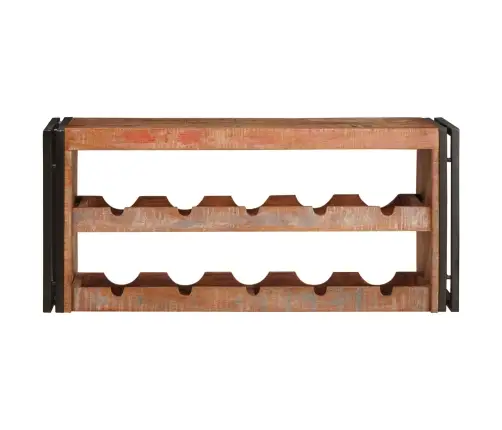 Vīna Plaukts Brūna 100 X 45 X 33 Cm Ciets Atjaunots Koks Vidaxl