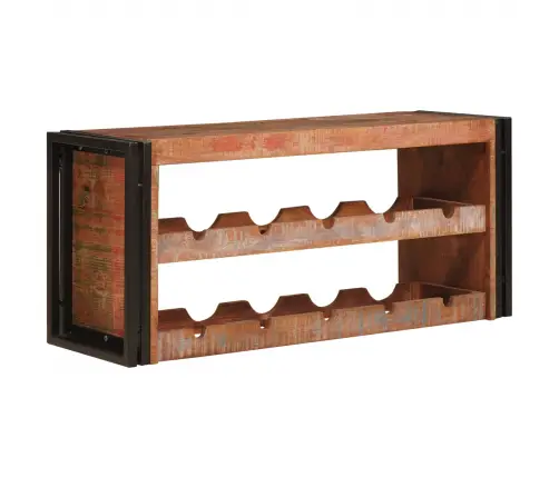 Vīna Plaukts Brūna 100 X 45 X 33 Cm Ciets Atjaunots Koks Vidaxl