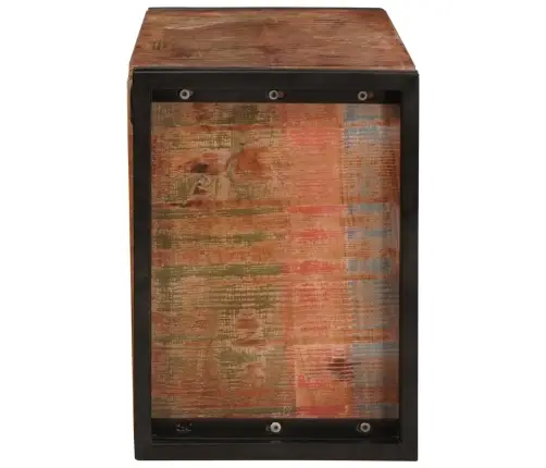 Vīna Plaukts Brūna 100 X 45 X 33 Cm Ciets Atjaunots Koks Vidaxl