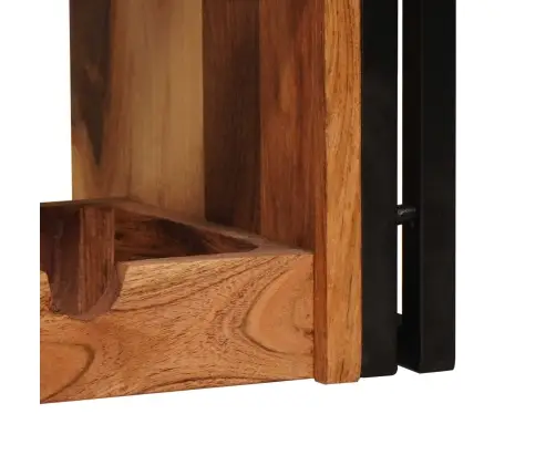 Vīna Plaukts Brūna 100 X 45 X 33 Cm Cietā Akācijas Koks Vidaxl