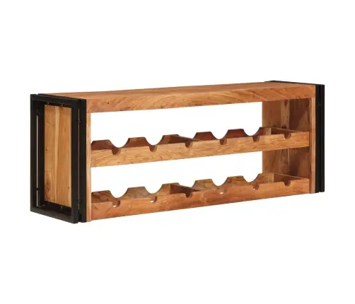 Vīna Plaukts Brūna 100 X 45 X 33 Cm Cietā Akācijas Koks Vidaxl