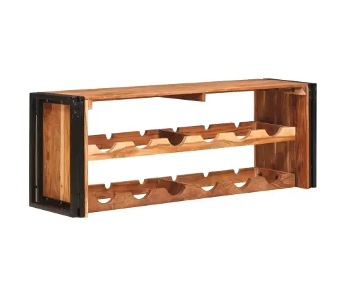 Vīna Plaukts Brūna 100 X 45 X 33 Cm Cietā Akācijas Koks Vidaxl