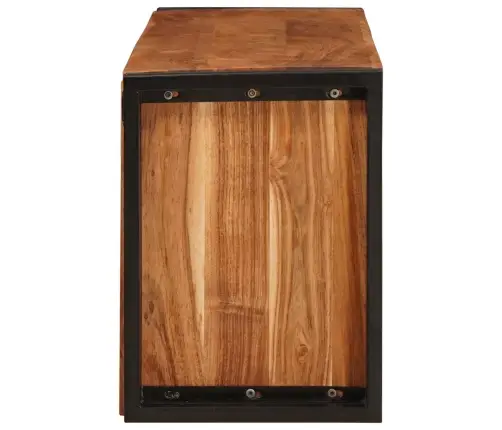 Vīna Plaukts Brūna 100 X 45 X 33 Cm Cietā Akācijas Koks Vidaxl